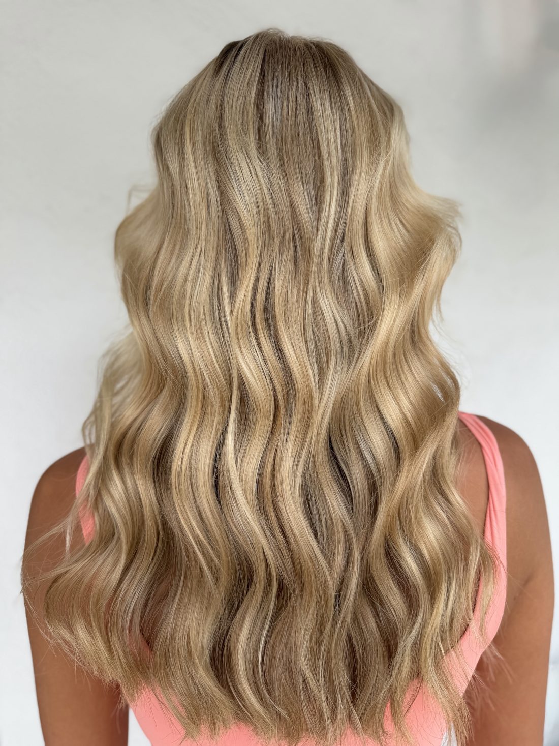 Golden, lived-in — hair by The Shasta Edit
