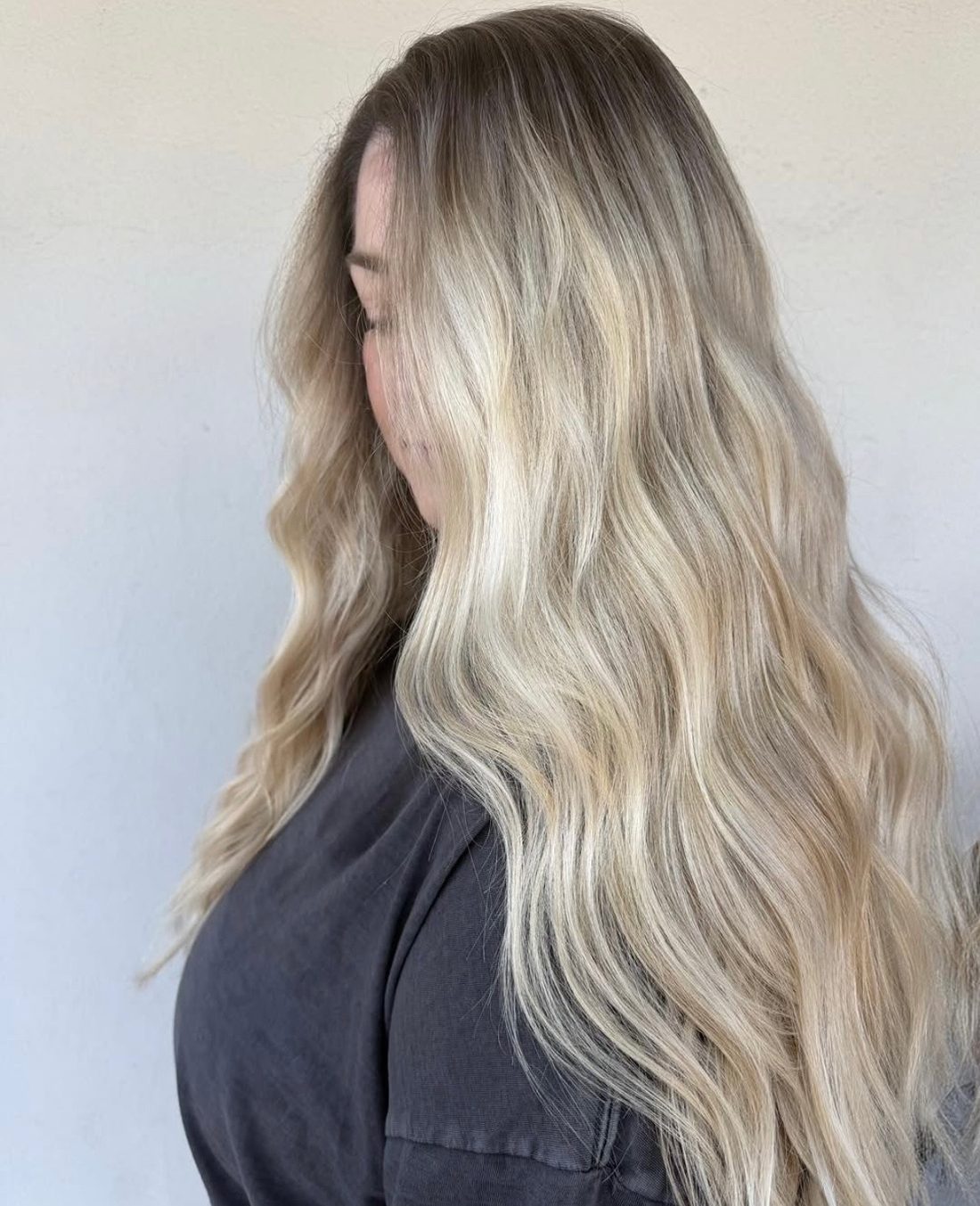 Rooted blonde — hair by The Shasta Edit